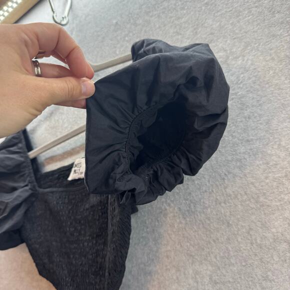 Princess Polly Amber Mini Black Puff Shoulder-Cut Out Dress- Women size 4 - Picture 8 of 8